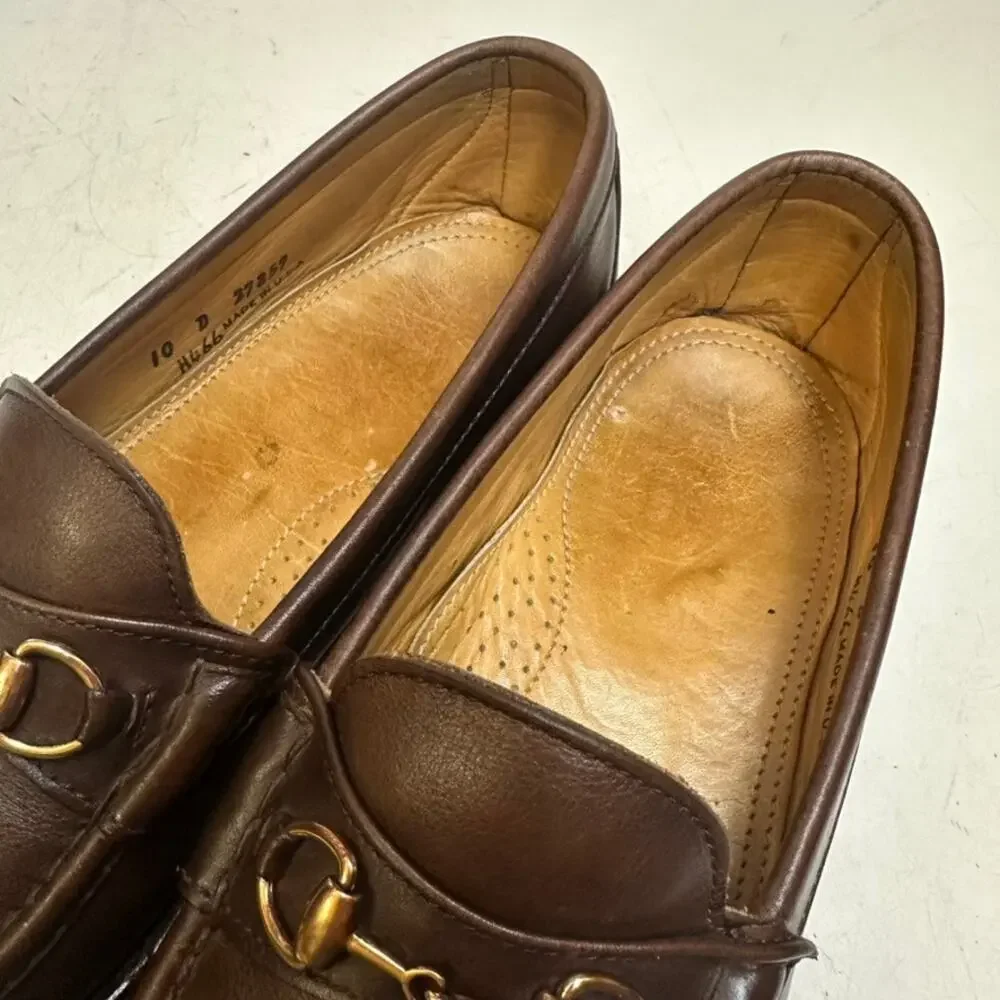 NEW HEELS Alden H466 Dark Brown Calfskin Horse Bit Loafer Made in USA 10 D